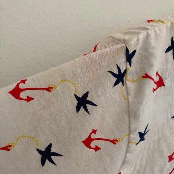 Vintage Anchors and Starfish AOP Polo Shirt Size L - Picture 7 of 10